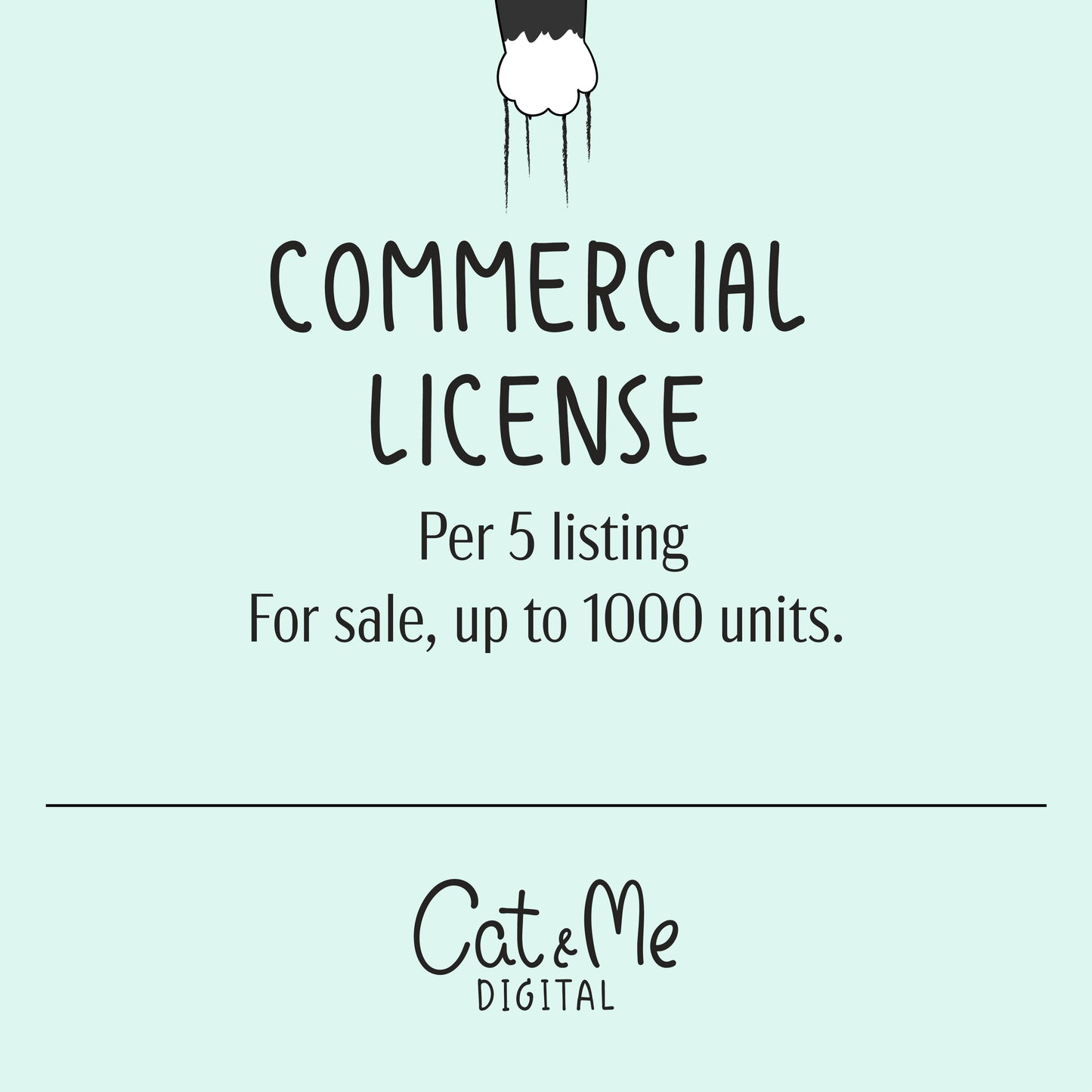 Commercial use License for 5 cliparts - 1000 Units