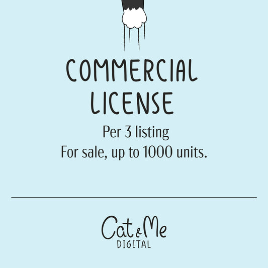 Commercial use License for 3 cliparts - 1000 Units