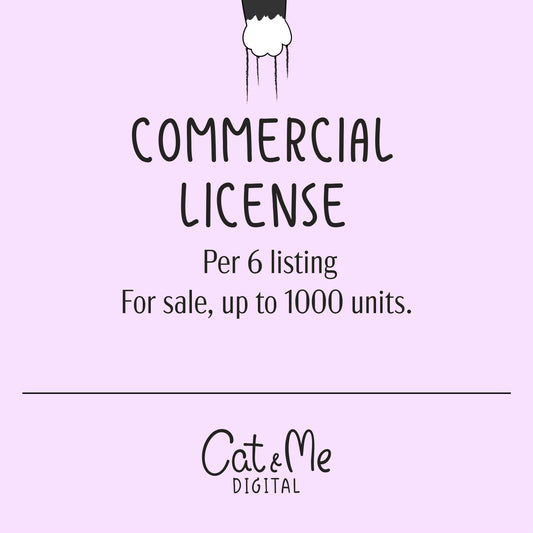 Commercial use License for 6 cliparts - 1000 Units