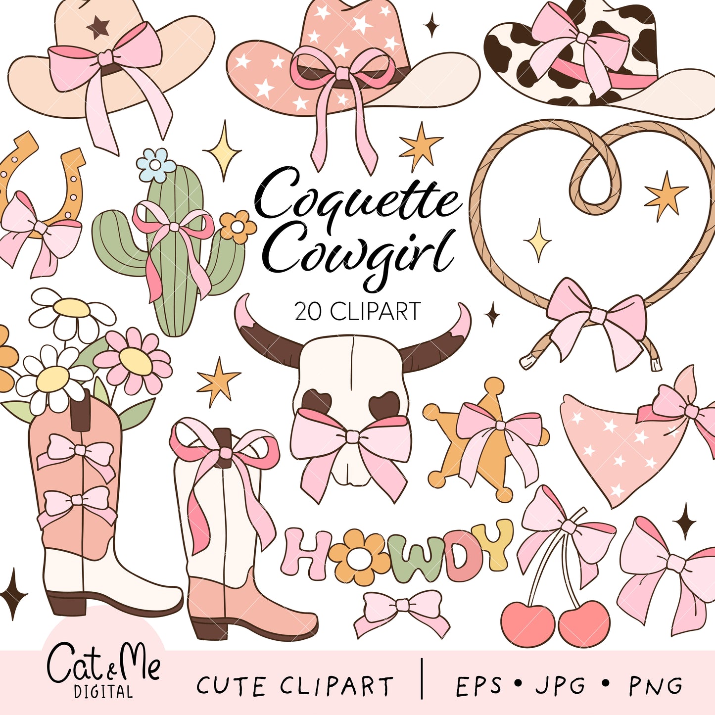 Coquette cowgirl clipart Wild west clipart Western cowgir