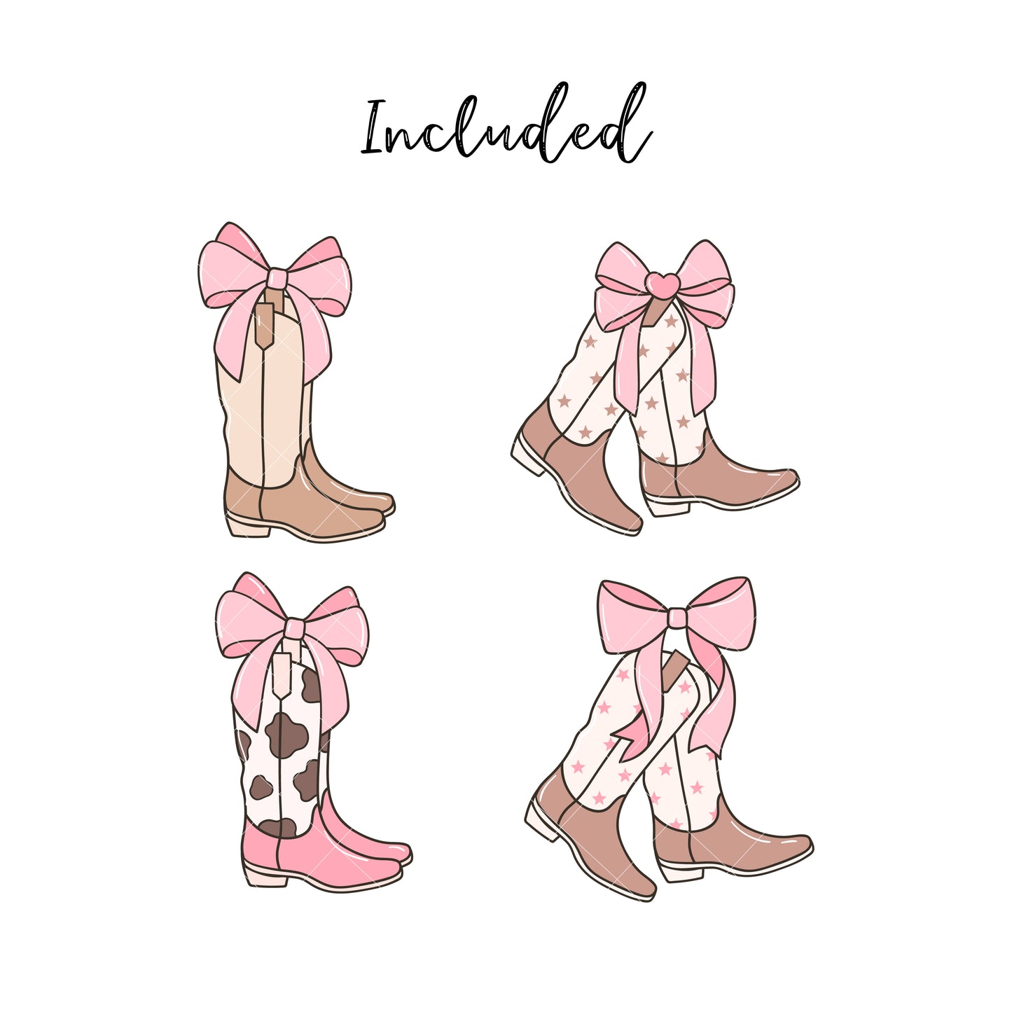 Coquette cowgirl boots clipart Cherry bow png