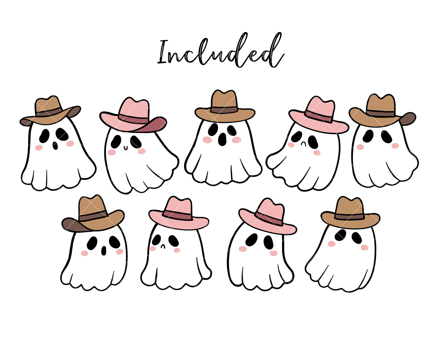 Western ghost Cowboy ghost Cowgirl clipart Halloween kids Halloween shirt Halloween gift png