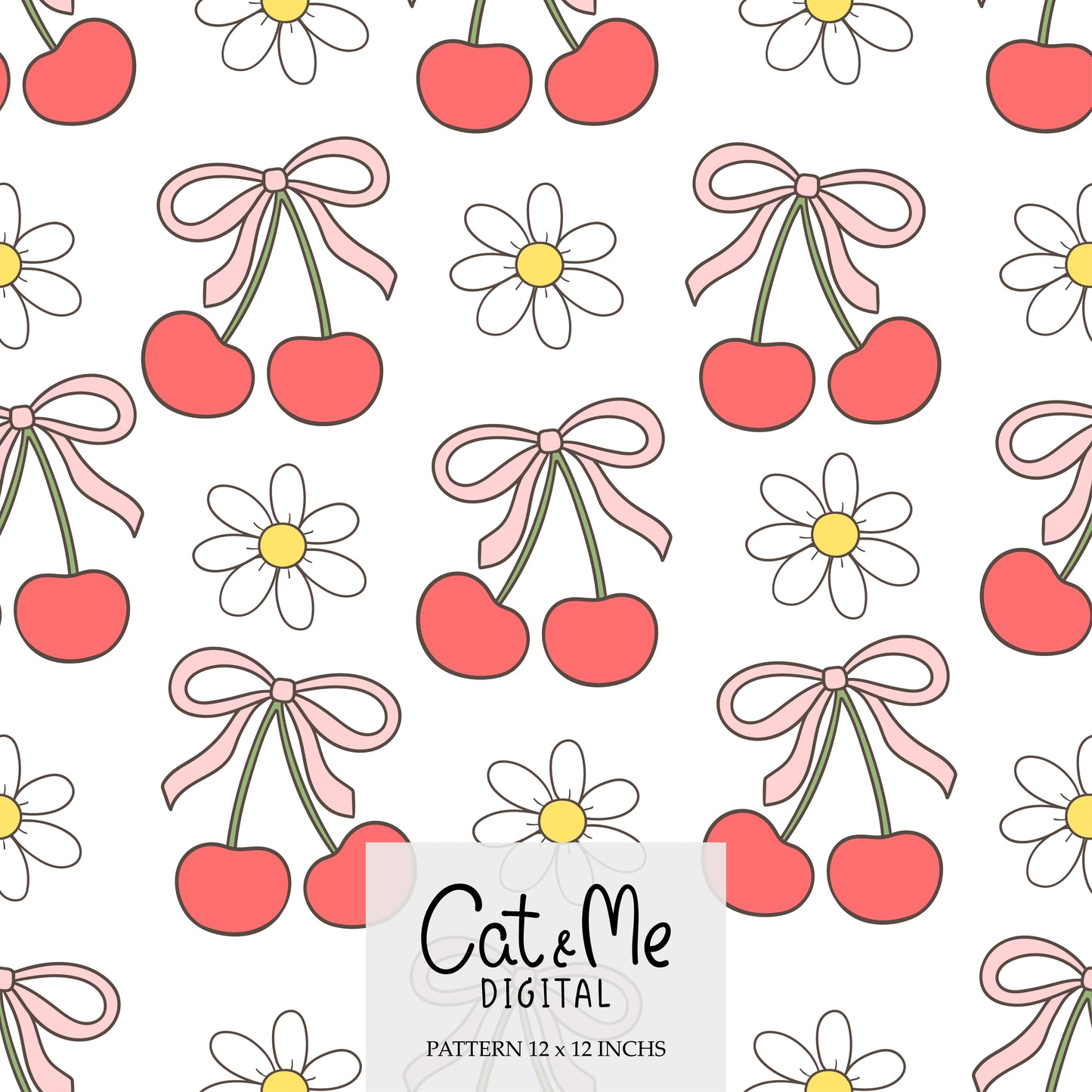 Cherry seamless pattern Trendy cherry pattern