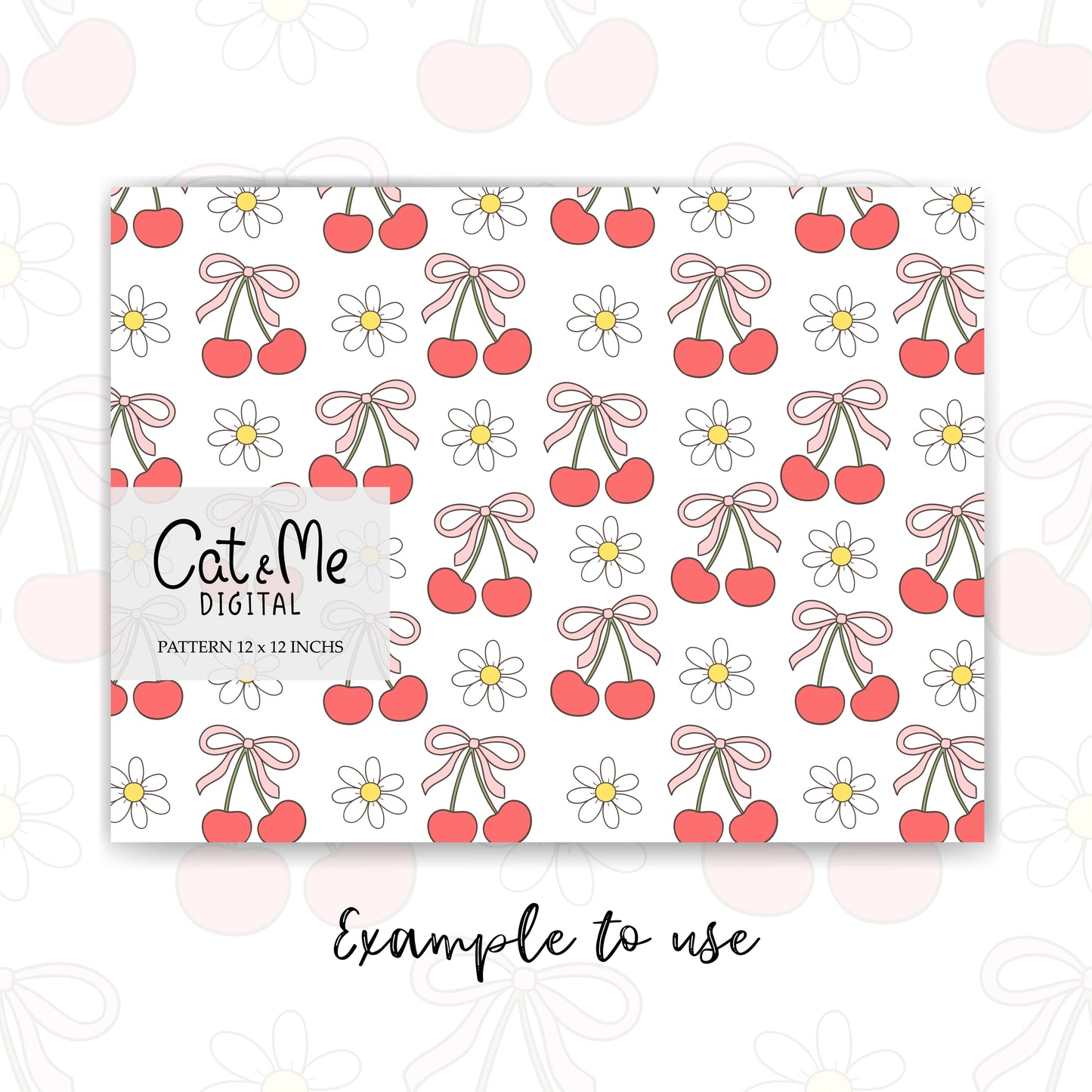 Cherry seamless pattern Trendy cherry pattern