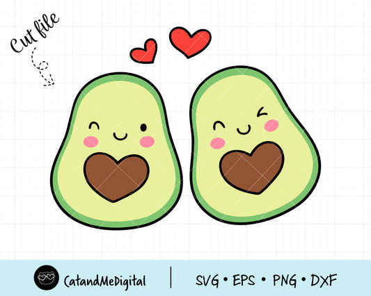 Funny avocado Love Svg