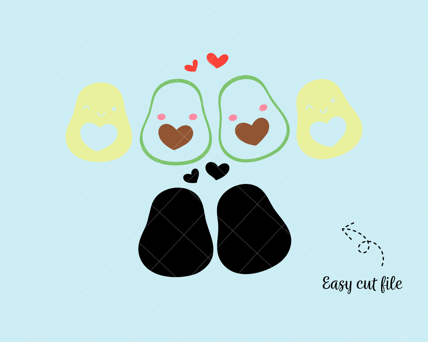 Funny avocado Love Svg