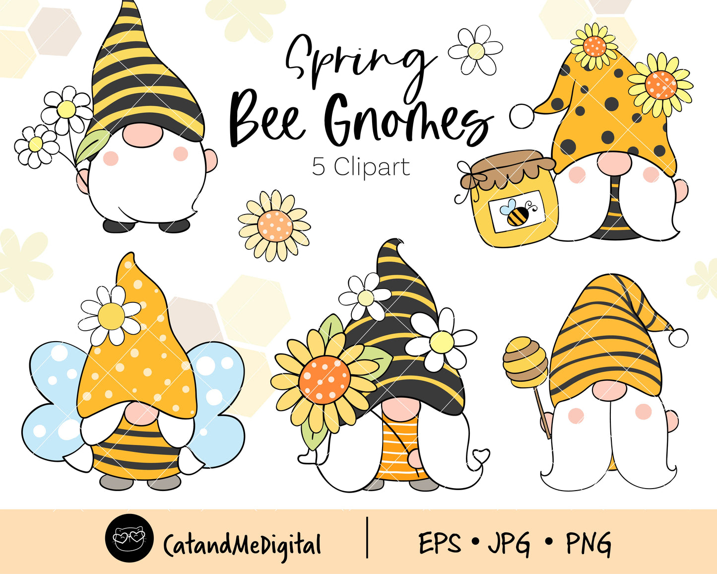 Bee Gnomes Clipart