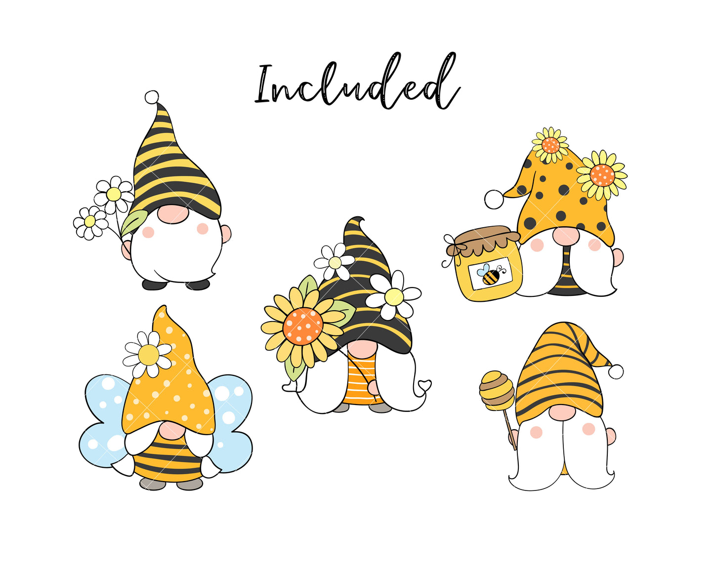 Bee Gnomes Clipart