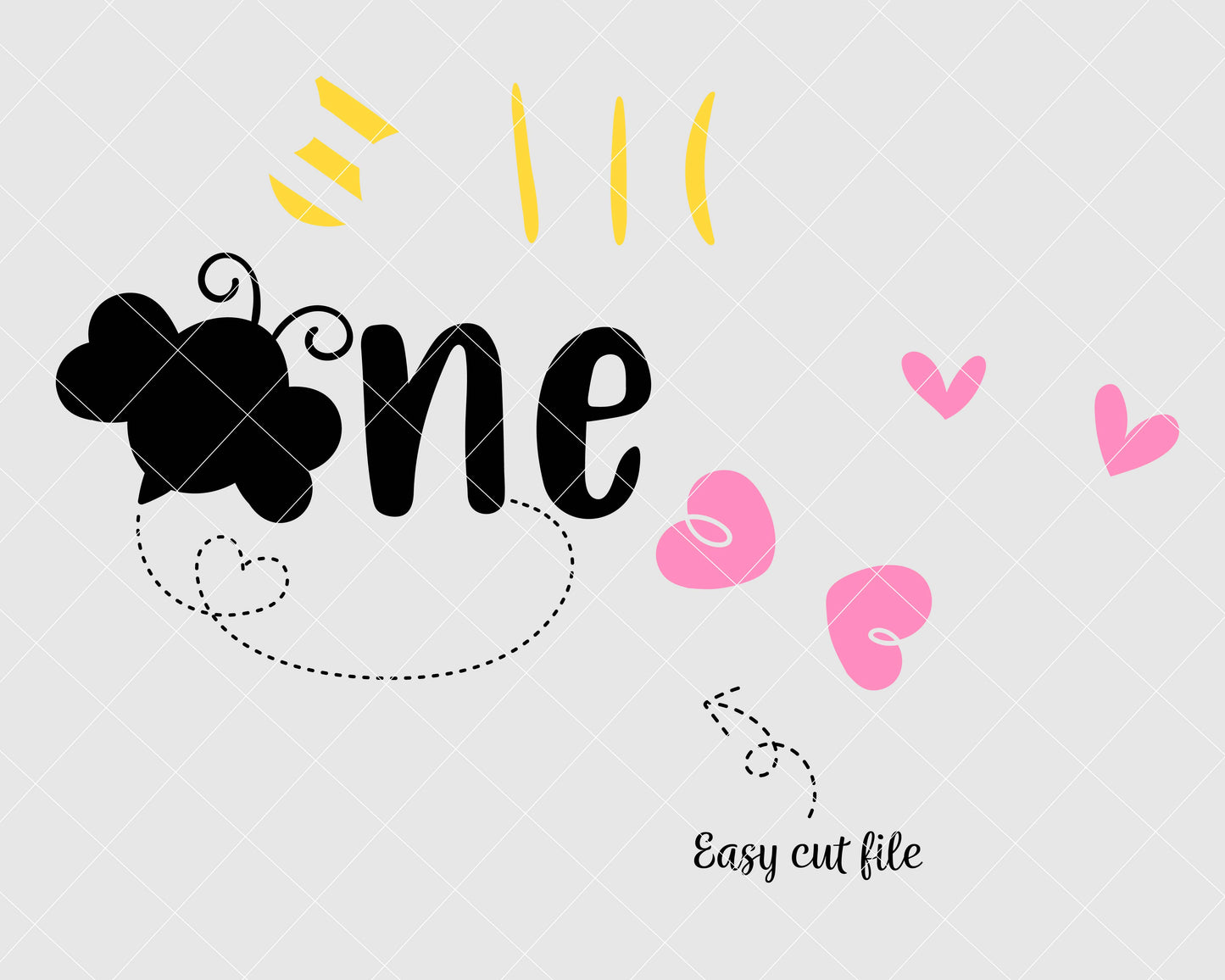 Bee One Kids Birthday Svg