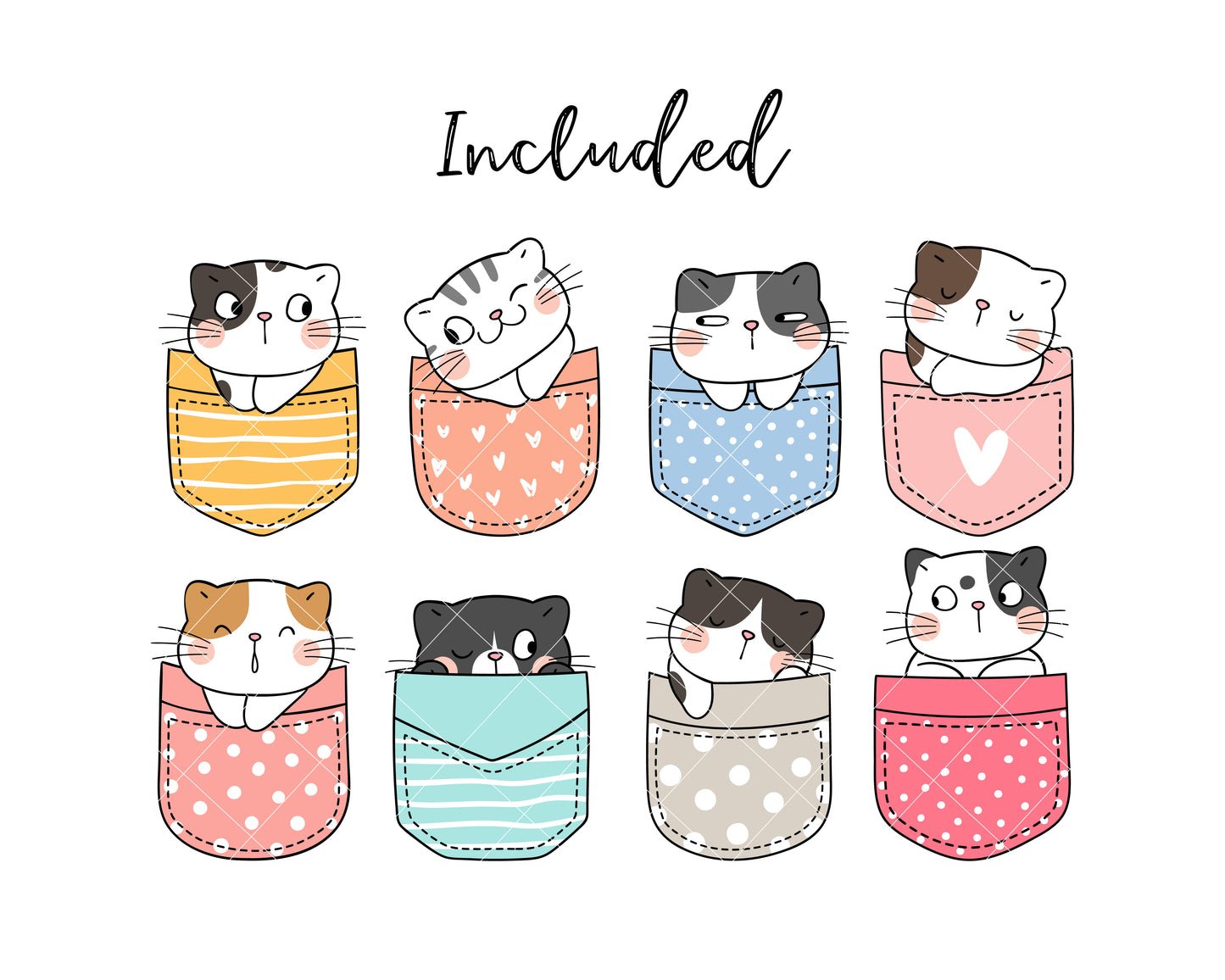 Cats In Pocket Clipart