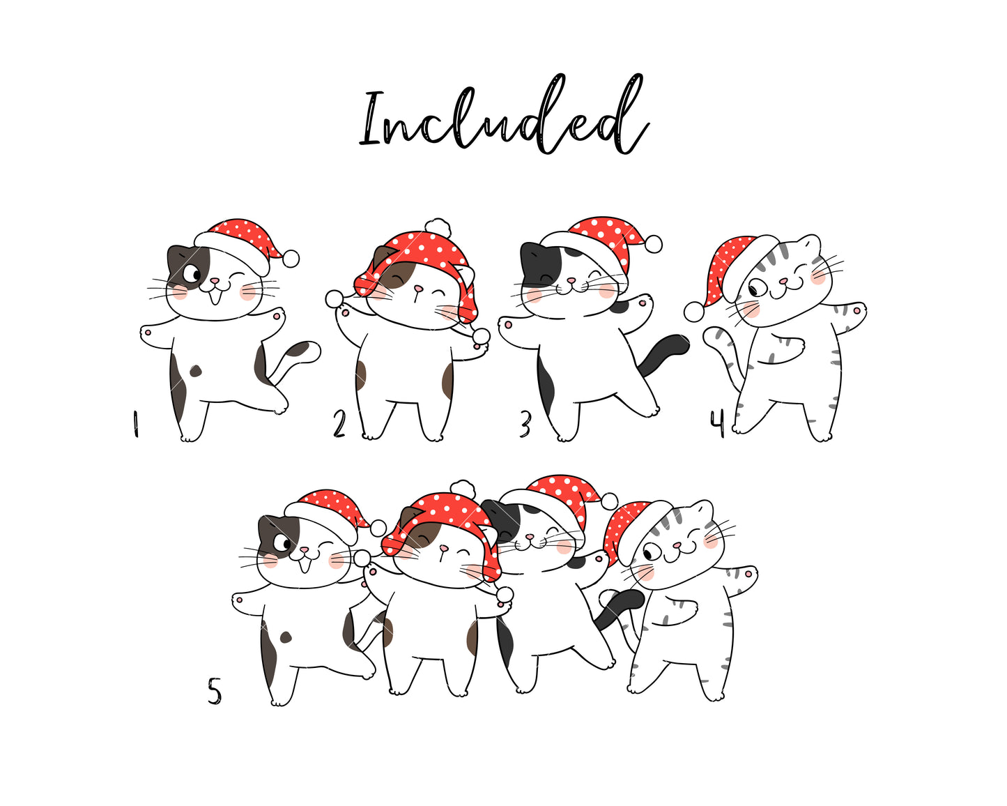 Christmas Funny Cat Clipart