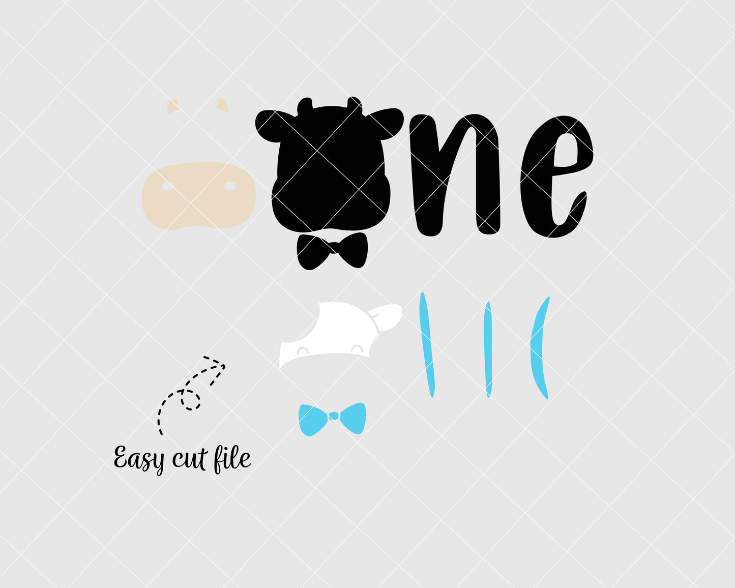 Cow Boy Birthday Svg