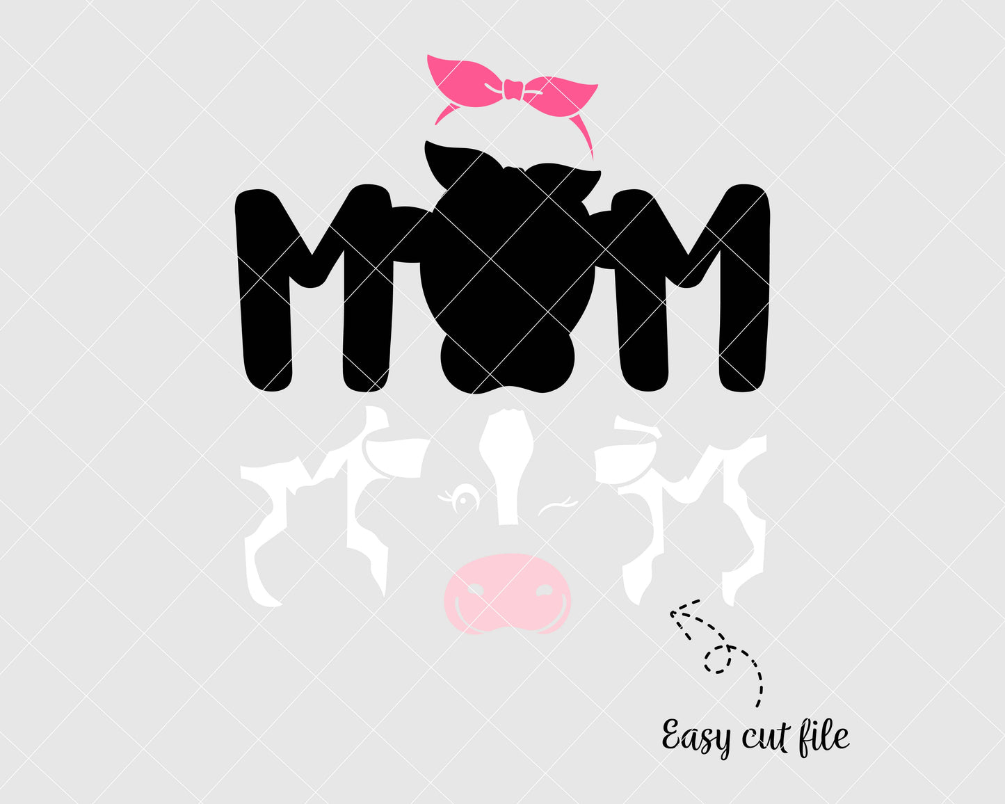 Cow Face Mom Svg