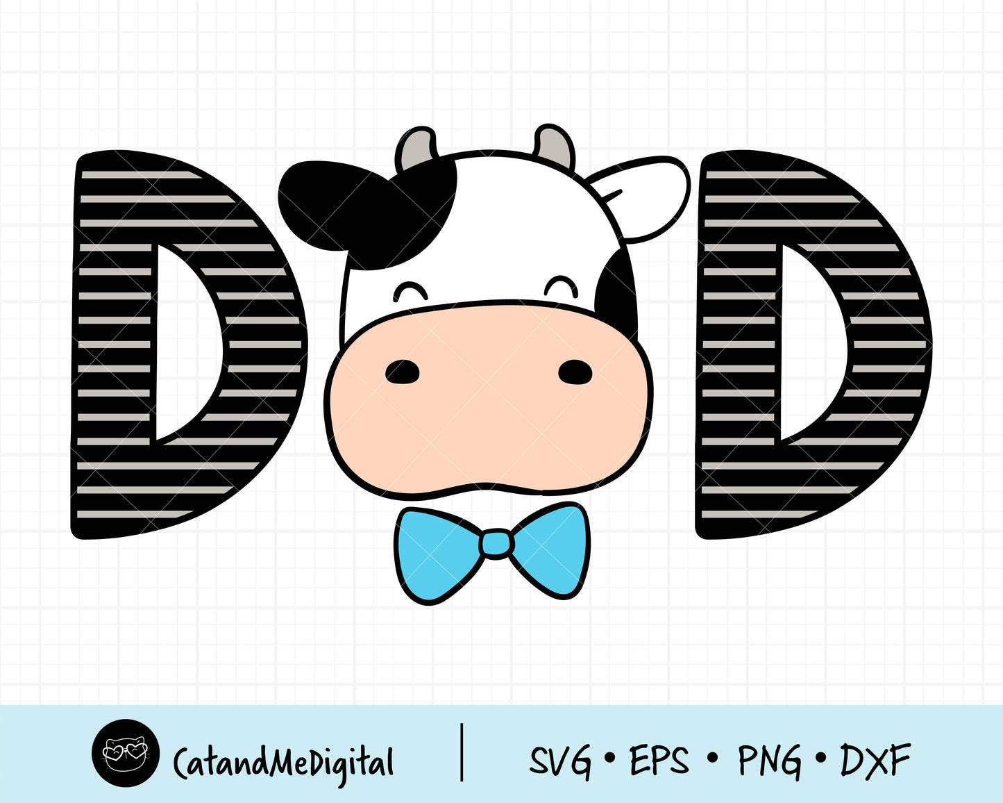 Cow Face Svg Cow Dad Birthday Svg