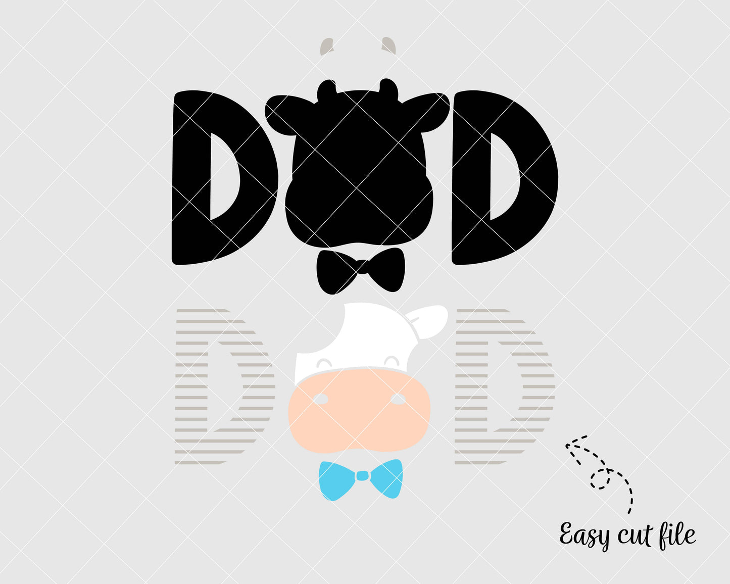 Cow Face Svg Cow Dad Birthday Svg