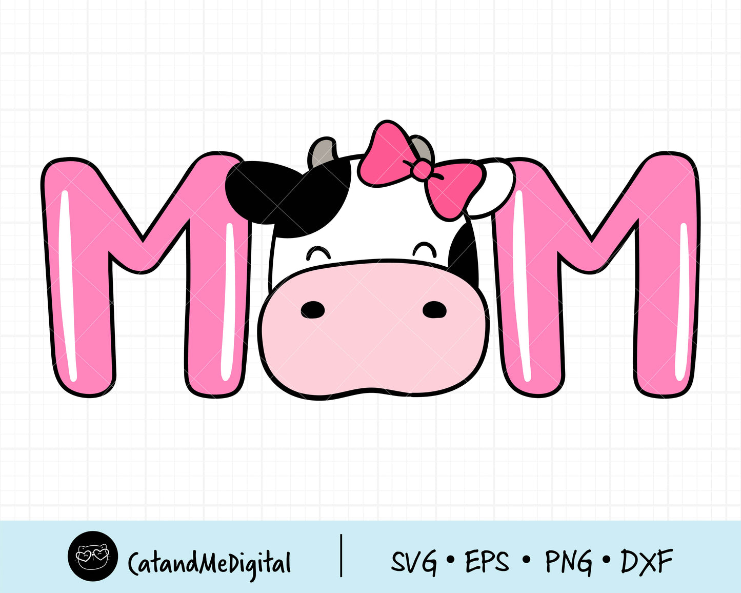 Cow Face Svg Cow Mom Birthday Svg