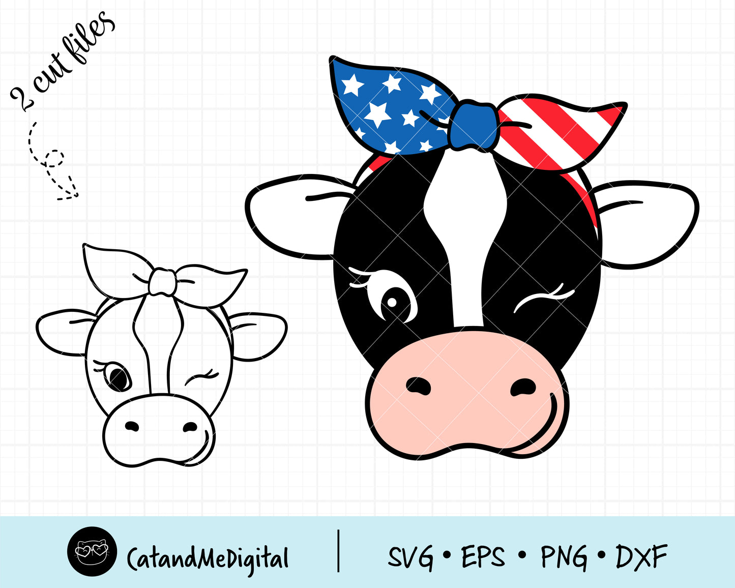 Cow Mom 4th of July Svg