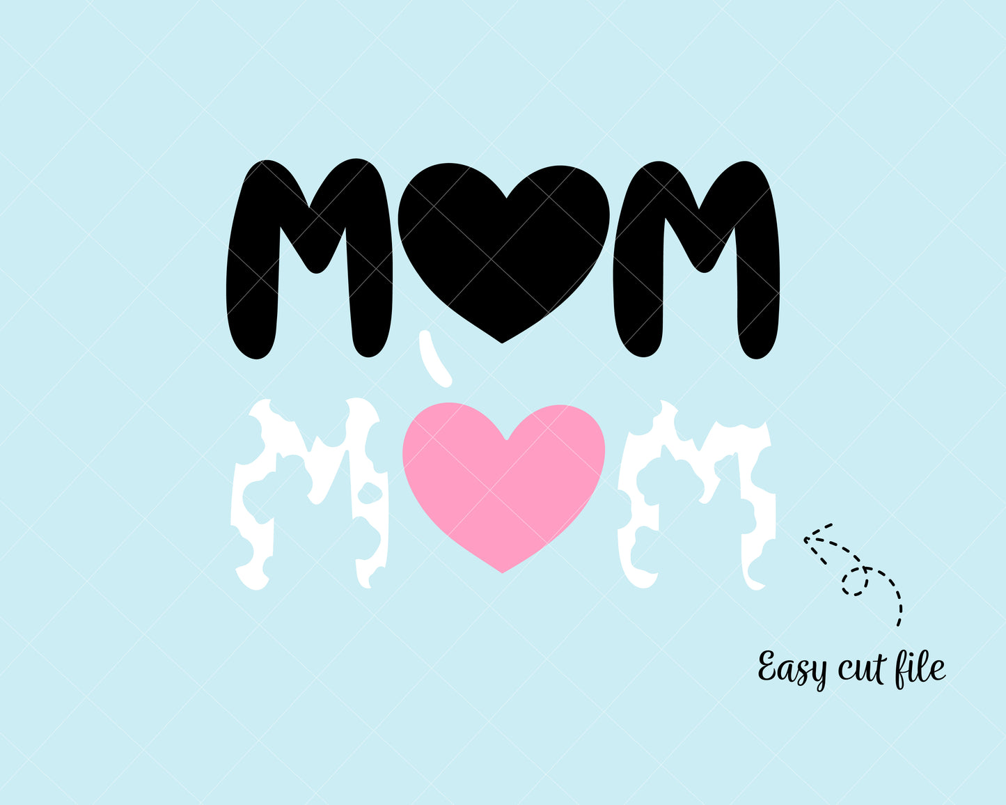 Cow Print Mom Svg