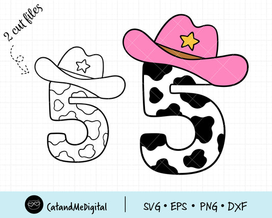 Cowgirl number five svg