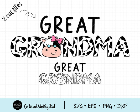 Cow great grandma svg