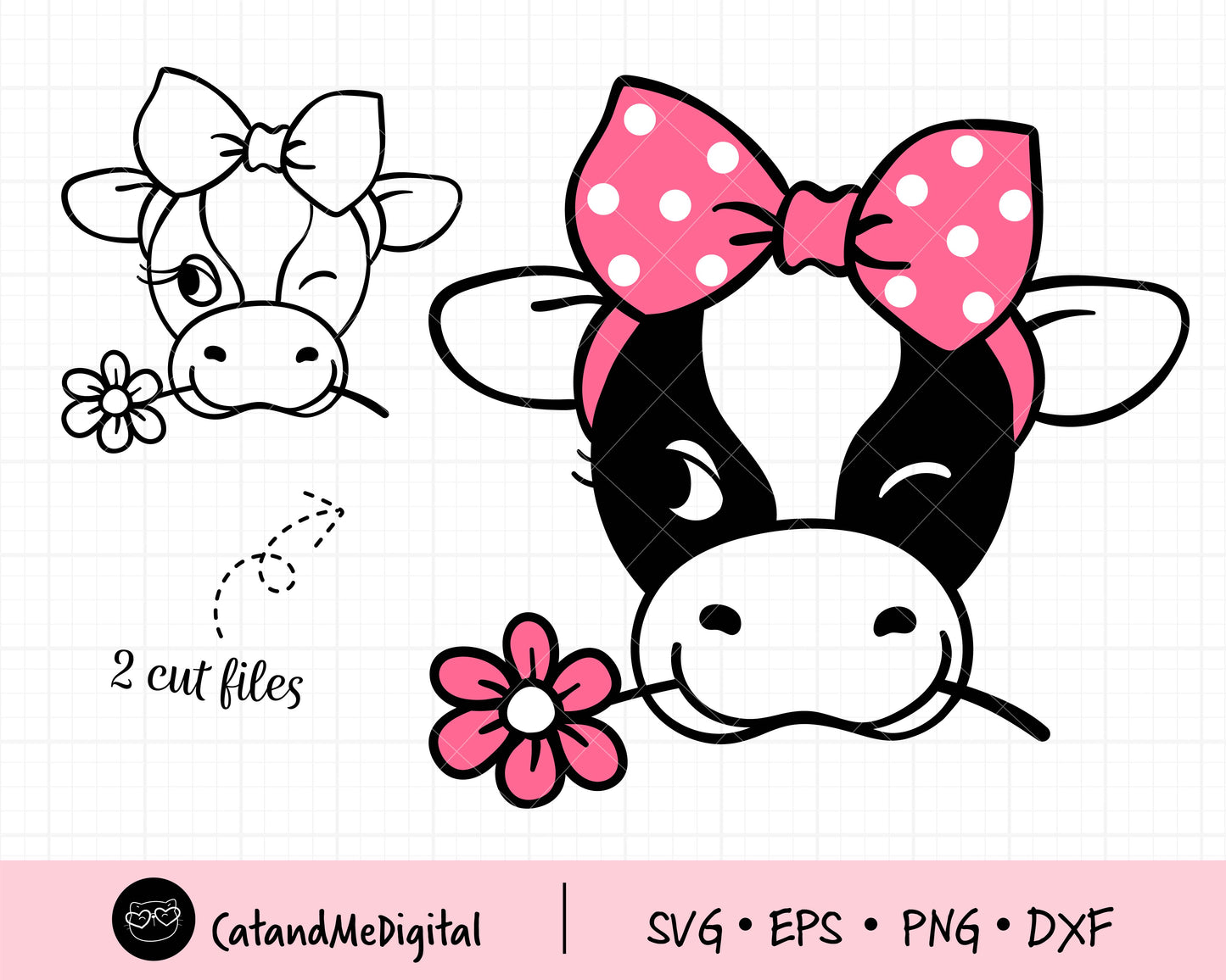 Cow with bandana svg