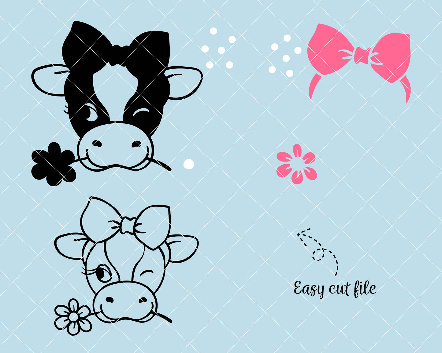 Cow with bandana svg