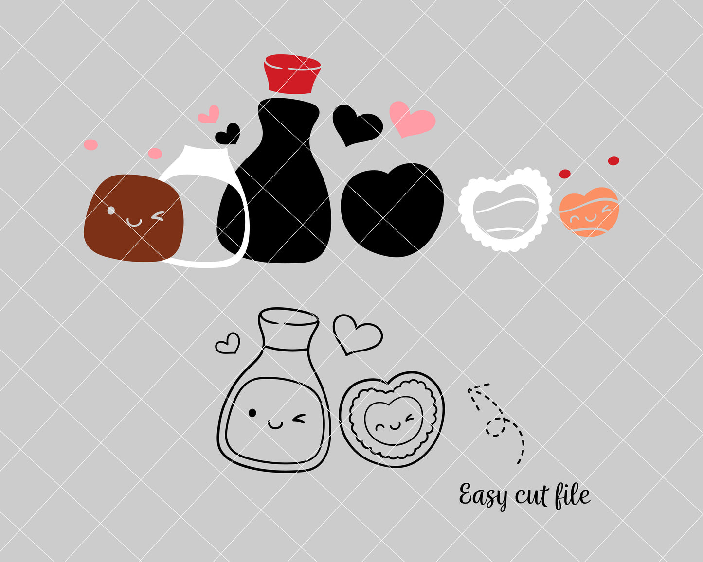 Kawaii Sushi Svg