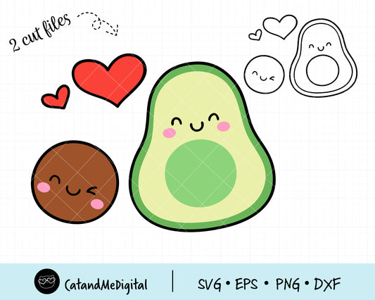 Cute avocado svg