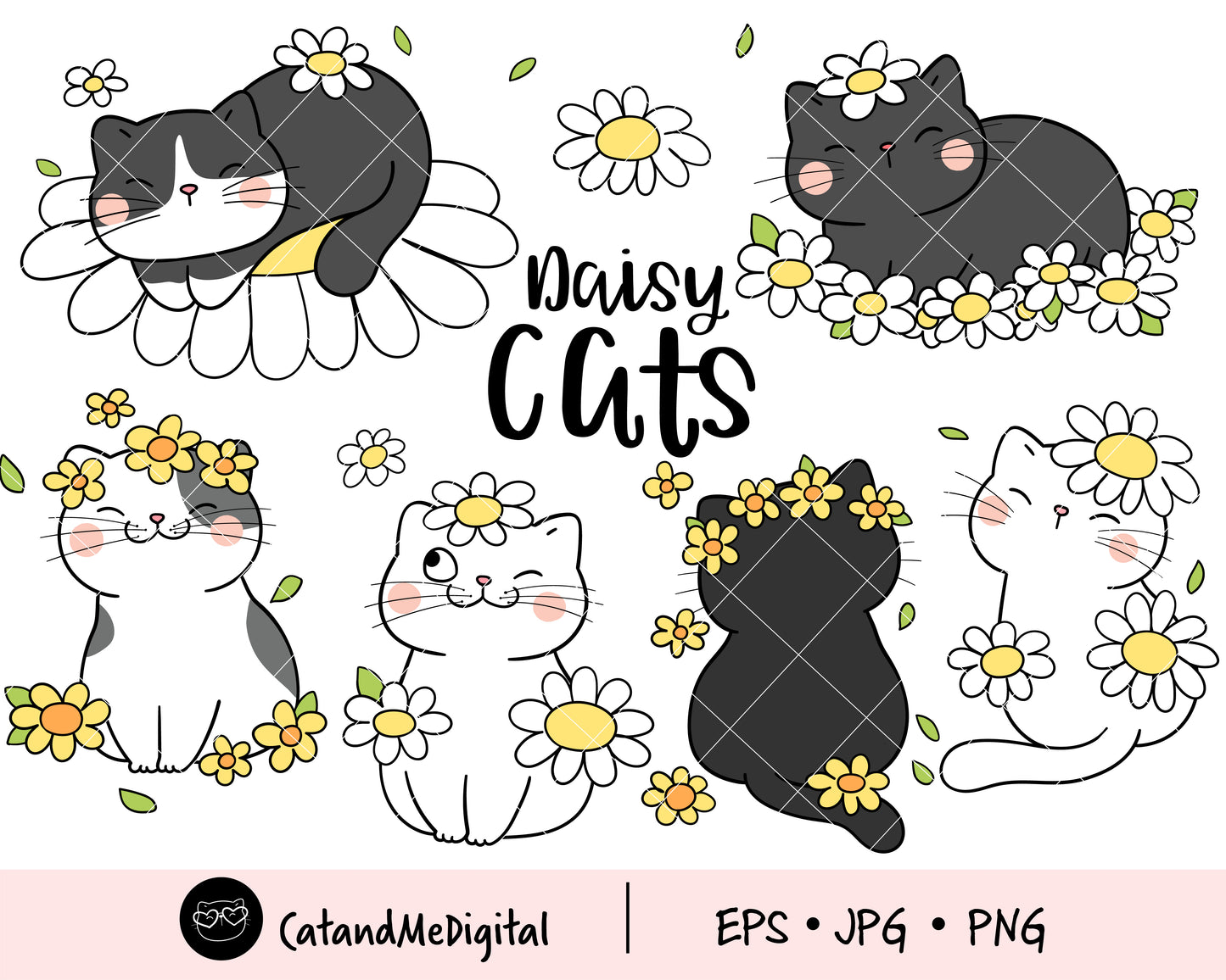 Daisy Cat Clipart