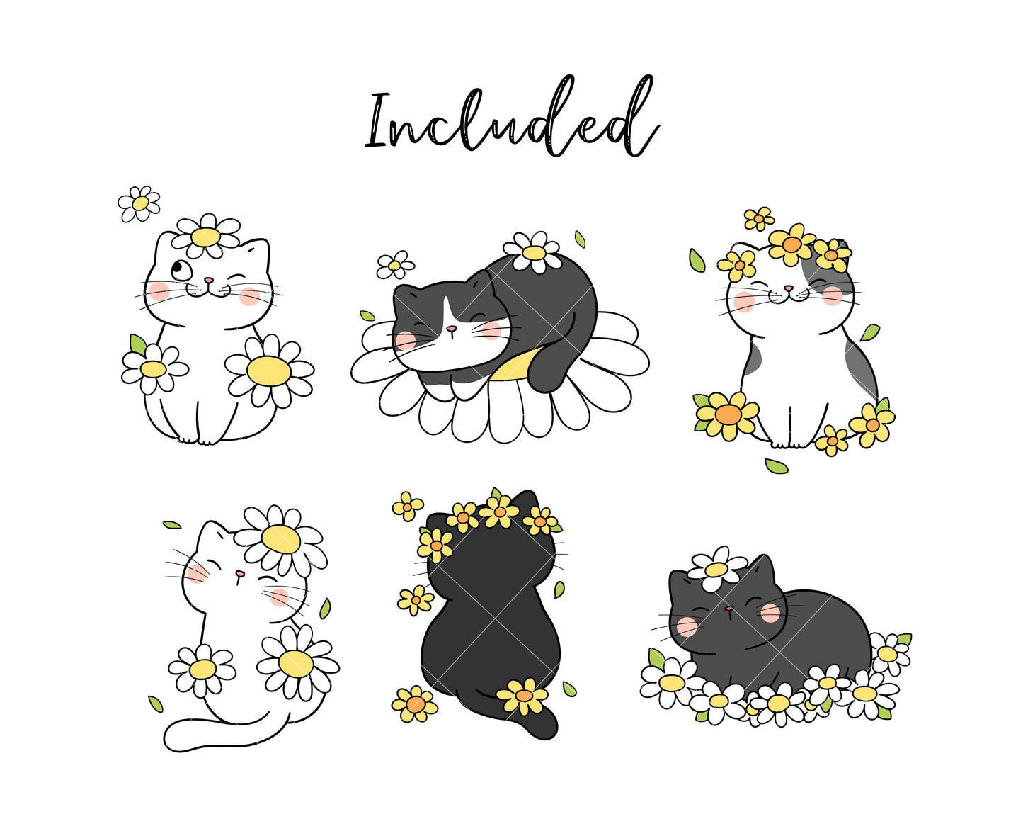 Daisy Cat Clipart