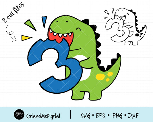 Dinosaur Birthday Boy Svg