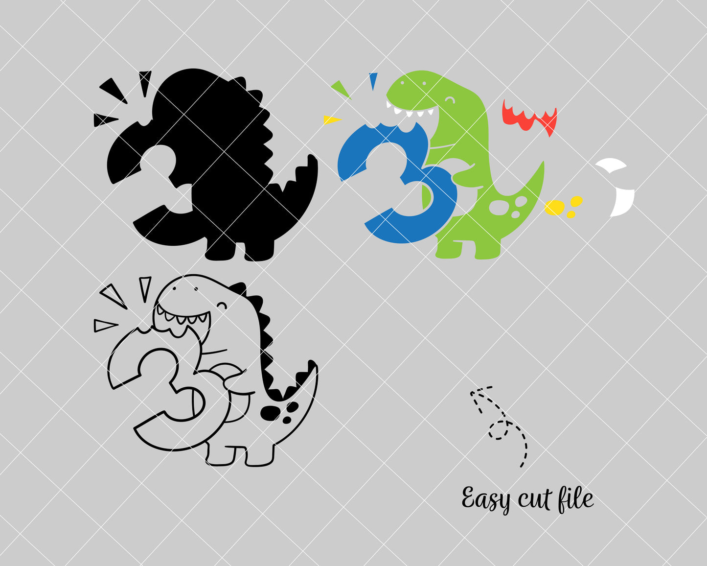 Dinosaur Birthday Boy Svg