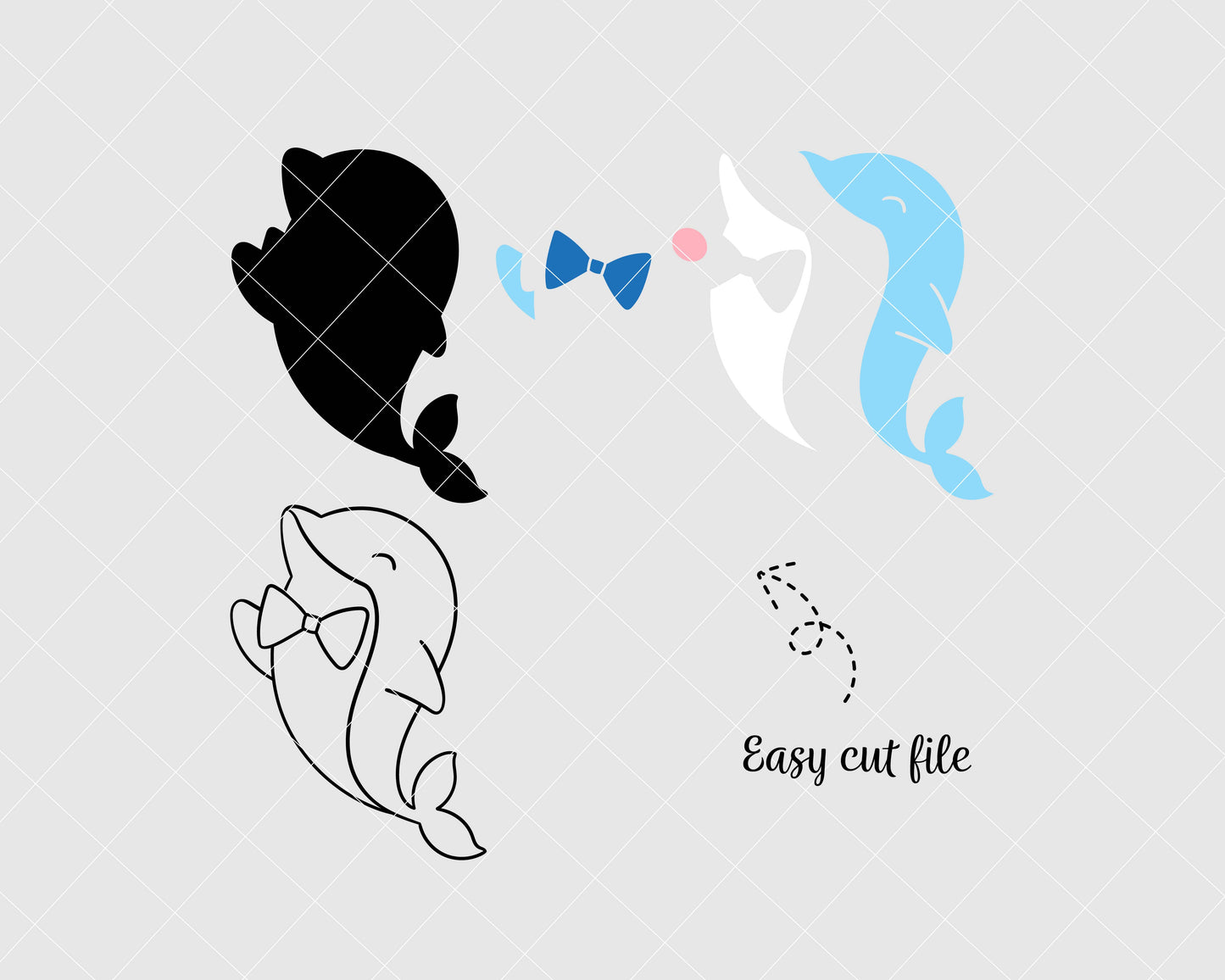 Dolphin Boy Birthday Svg