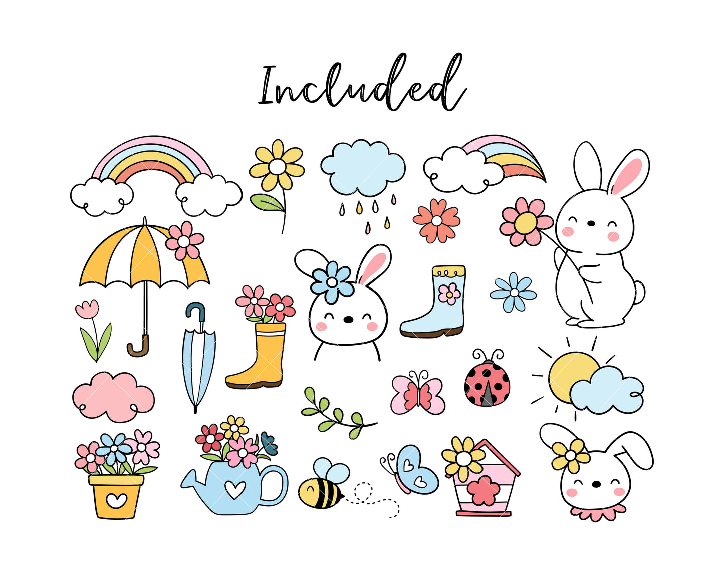 Doodle Spring Clipart