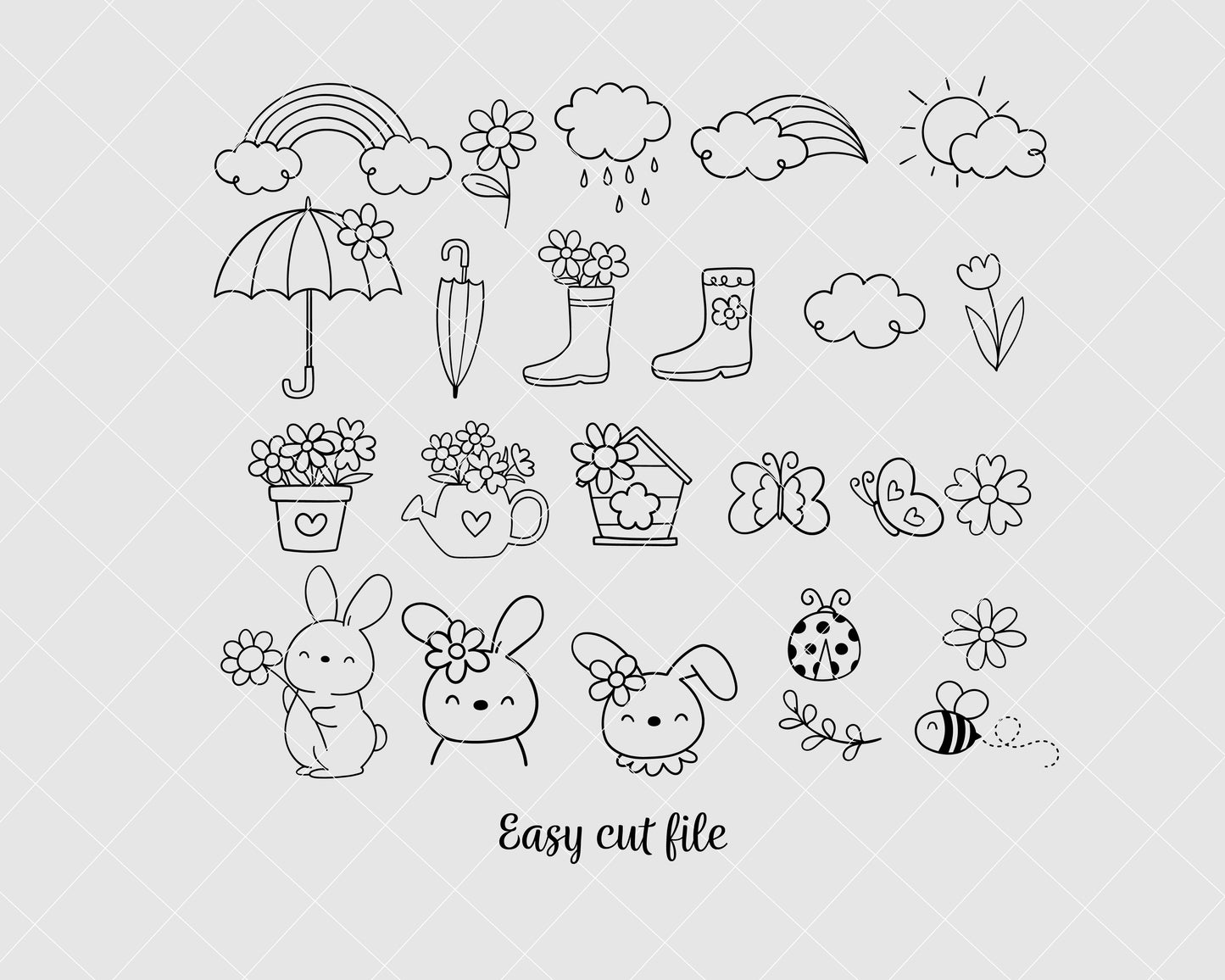 Doodle Spring Svg