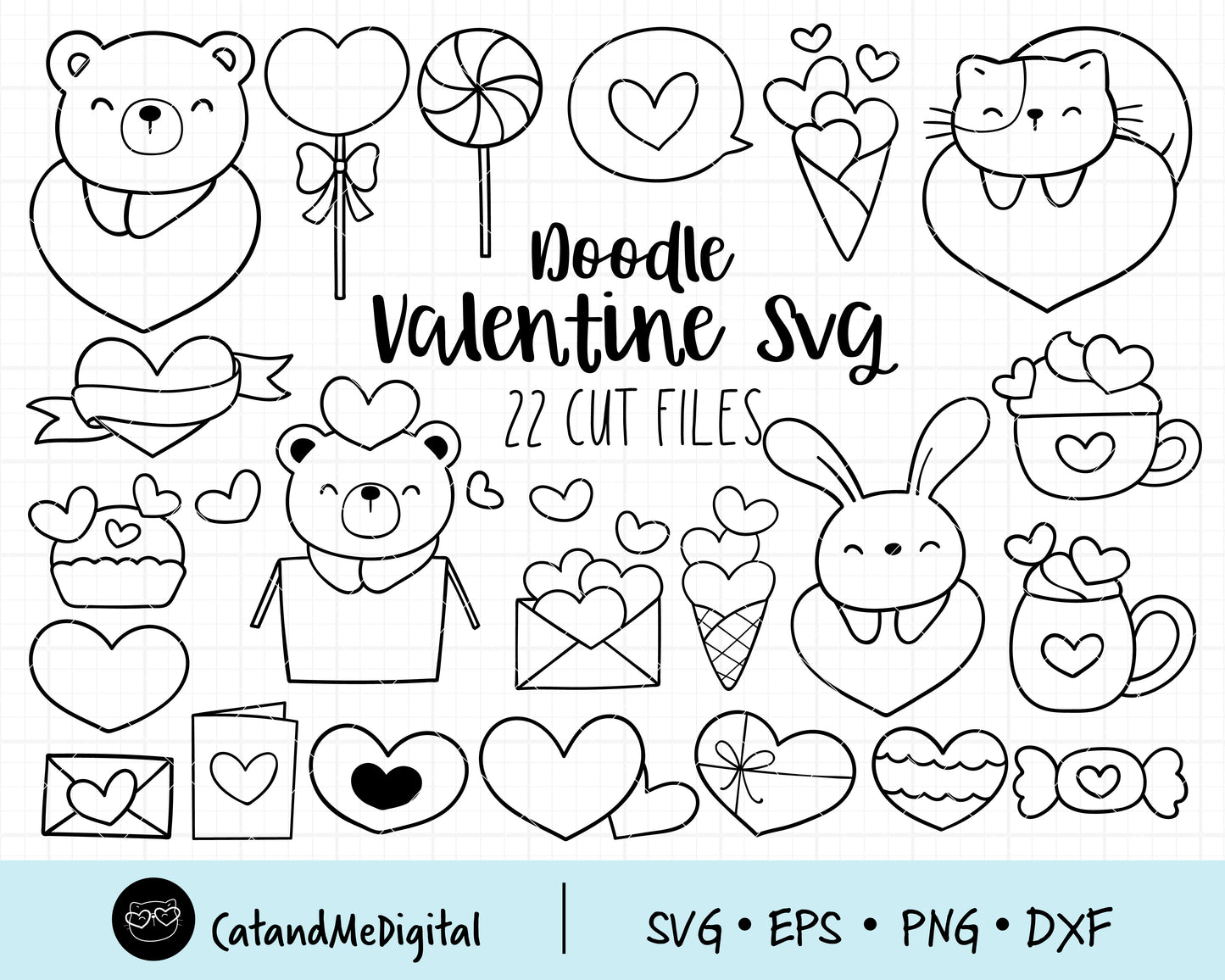 Doodle Valentine Svg