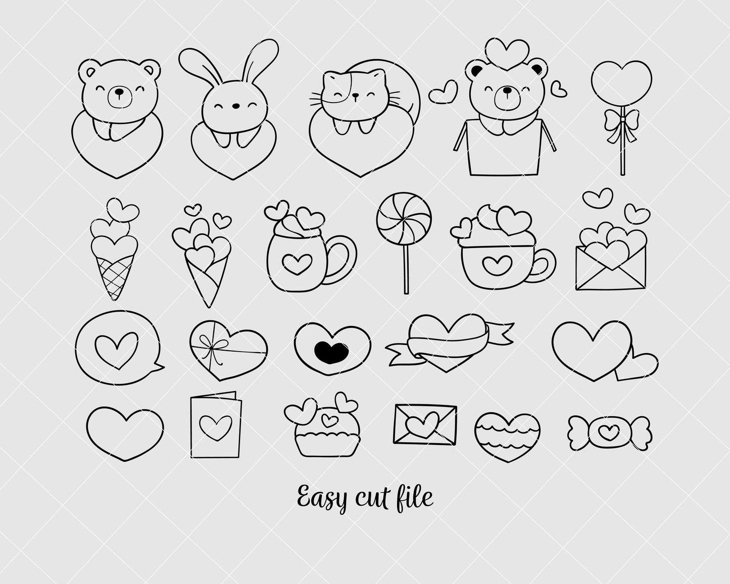 Doodle Valentine Svg