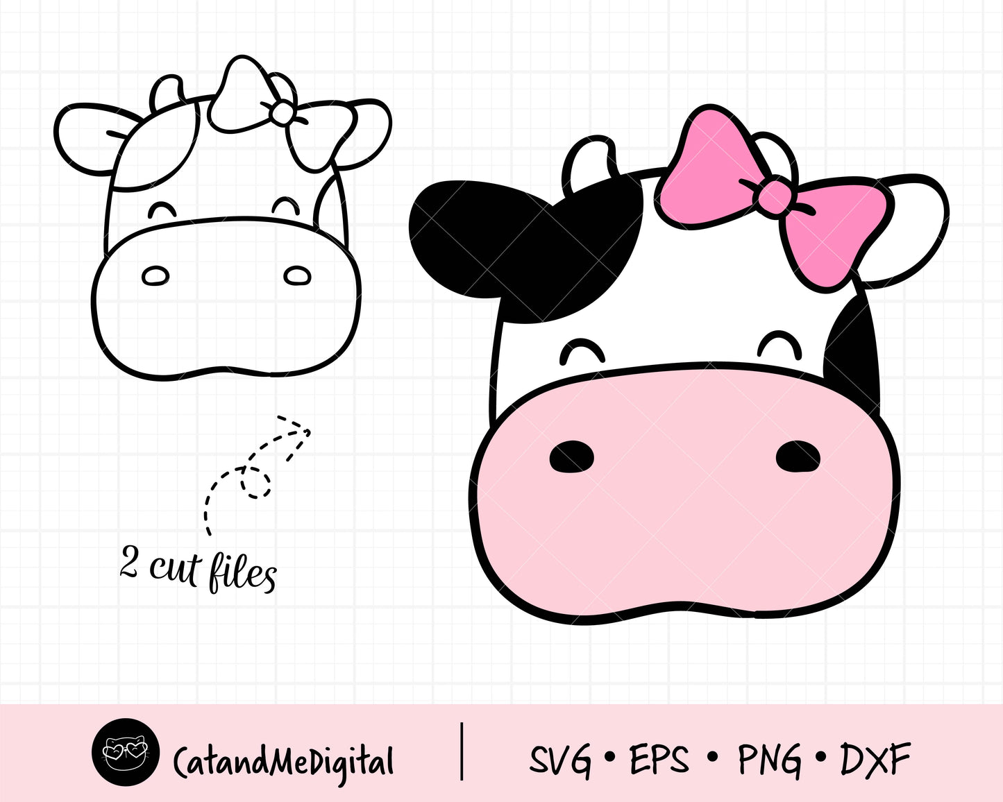 Face Cow Girl Svg