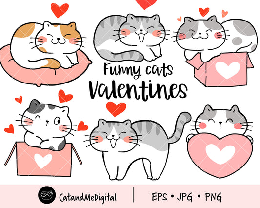 Funny Cats Valentines