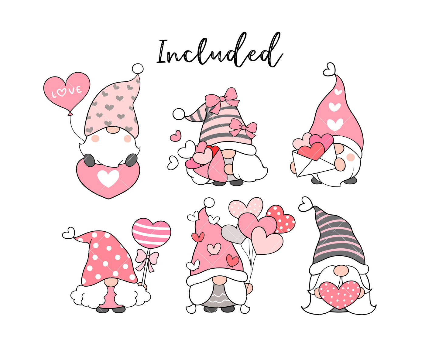 Gnomes Valentine Clipart