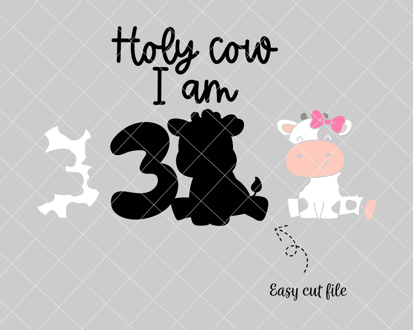 Holy Cow I Am Three Svg