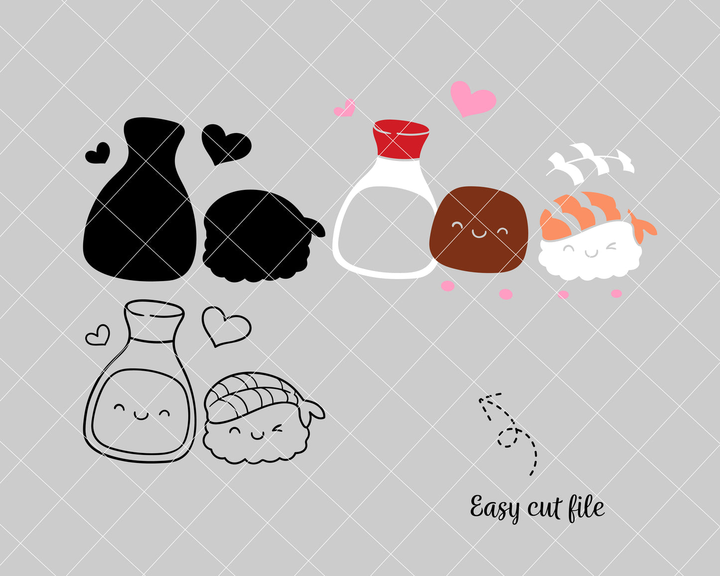 Cute Sushi Svg