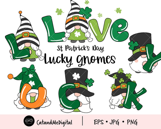 Lucky gnomes clipart