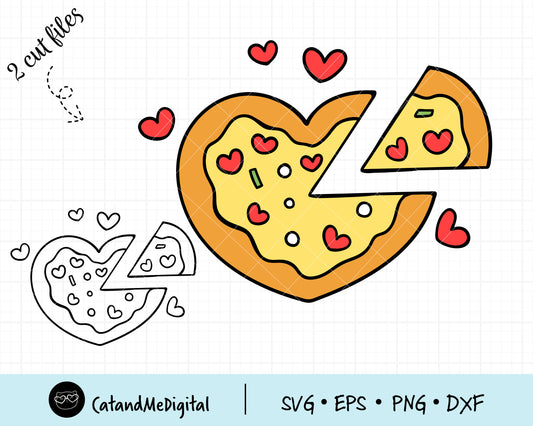 Pizza Heart Svg