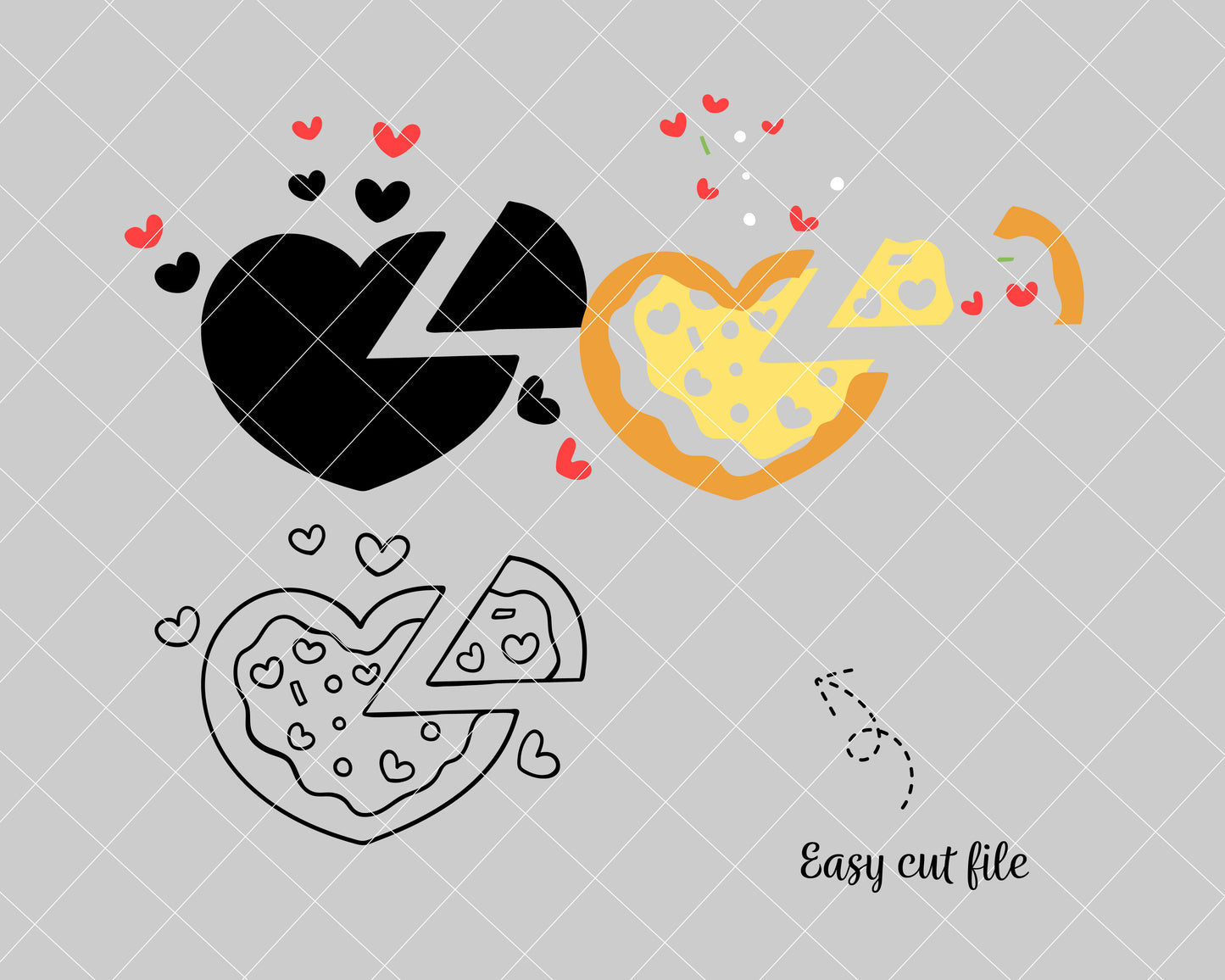 Pizza Heart Svg