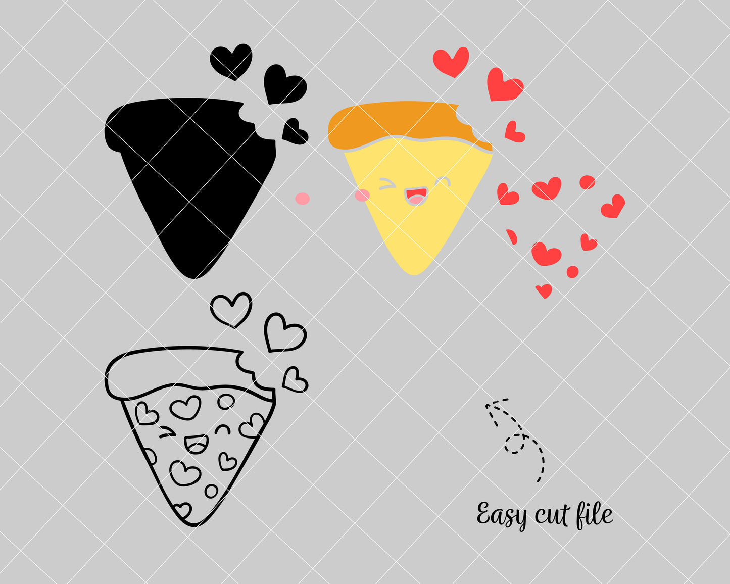 Pizza Valentine Svg