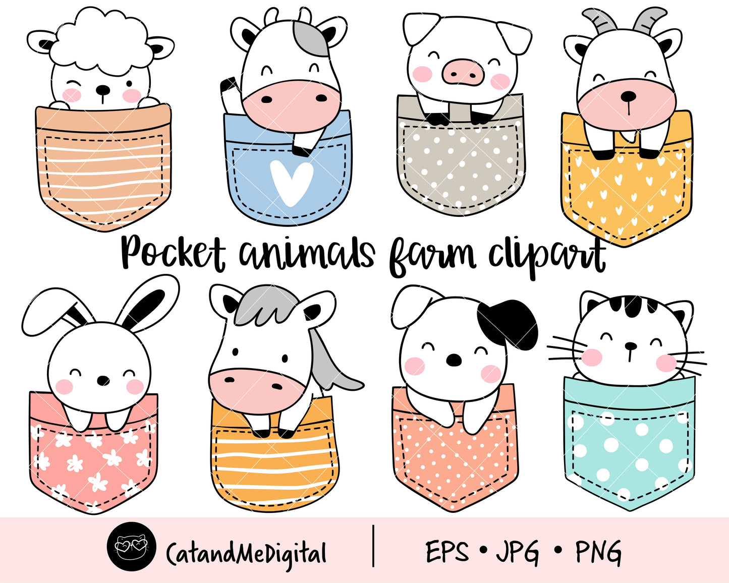 Pocket animals farm clipart