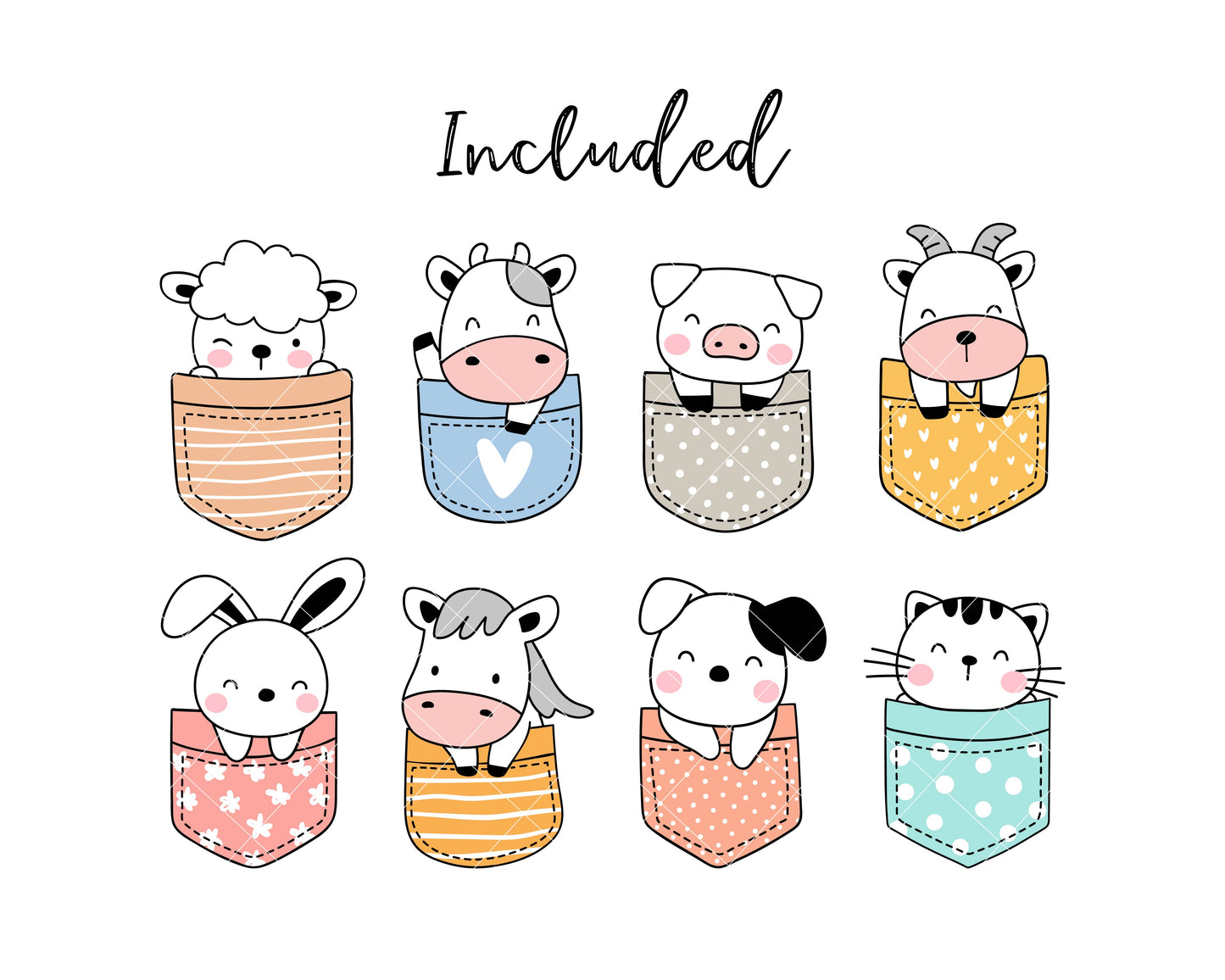 Pocket animals farm clipart