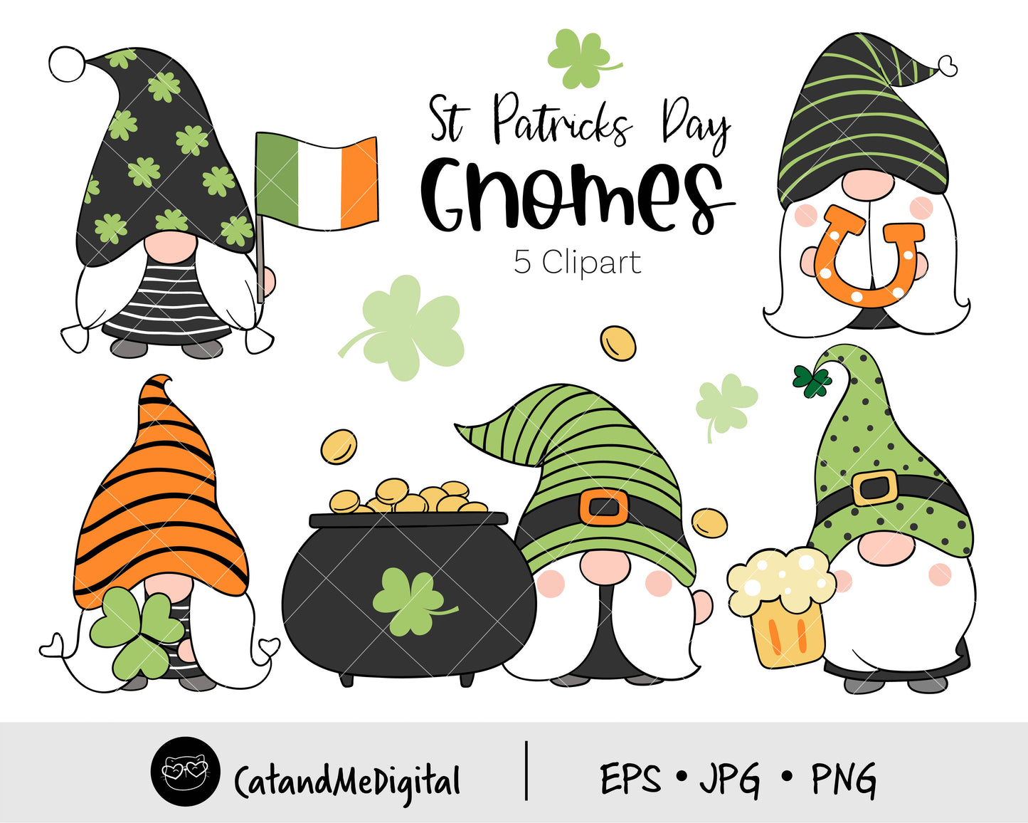 St Patrick's Day Gnome clipart