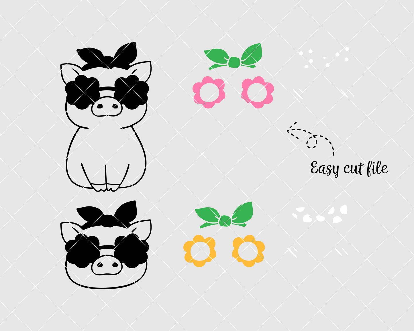 Summer Pig Svg